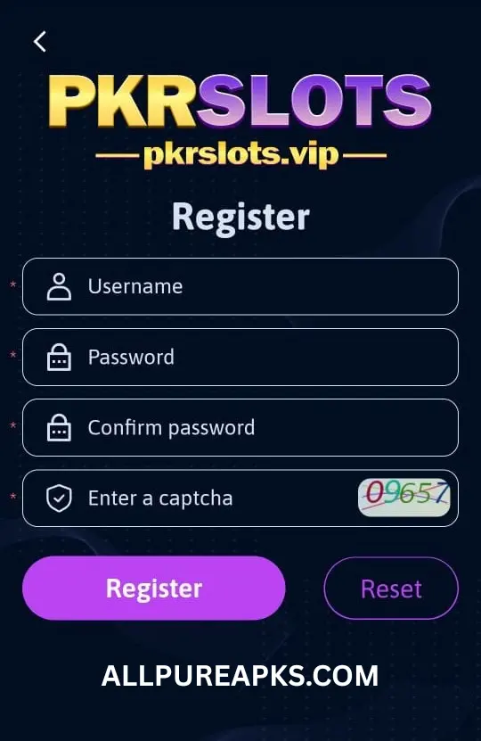 PKR Slots Game Login