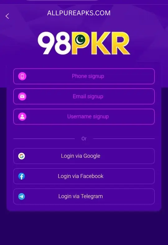 98 PKR Game Login