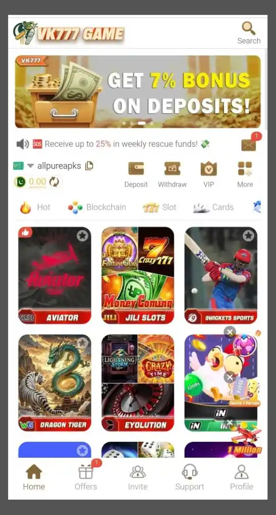 VK777 Game APK Download